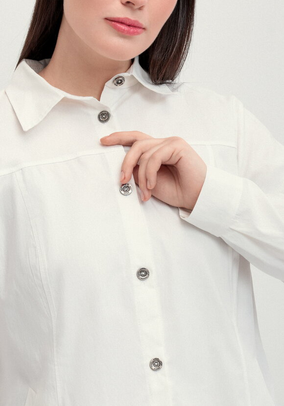 Рубашка хлопковая с патами на рукавах шир.  580, рис. 16