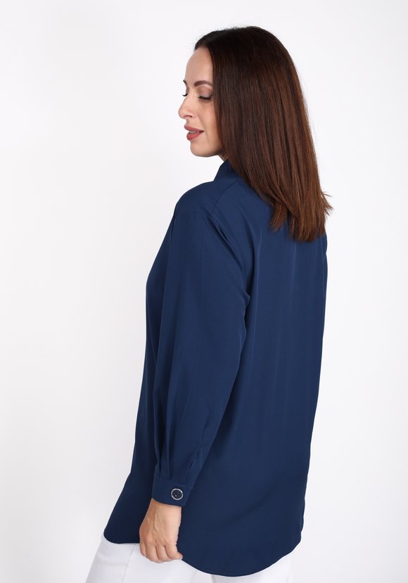 Блуза-рубашка с крупными пуговицами шир.  580, рис. 3