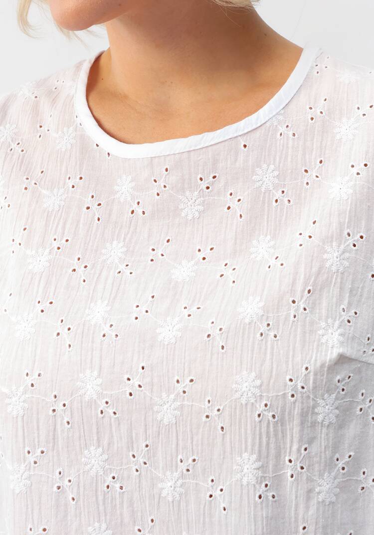 Майка ажурная из шитья с круглым вырезом шир.  750, рис. 6