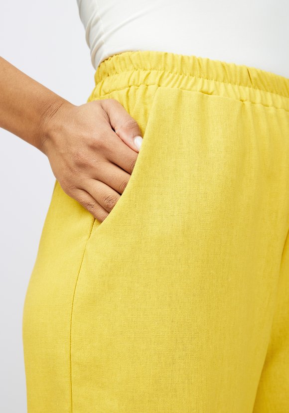 Брюки с декоративной складкой впереди шир.  580, рис. 5