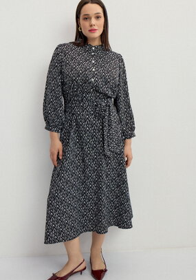 Платье свободного кроя с принтом Мирра