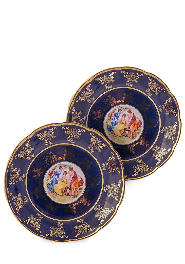 Набор кобальтовых тарелок, 2 шт. шир.  750, рис. 16