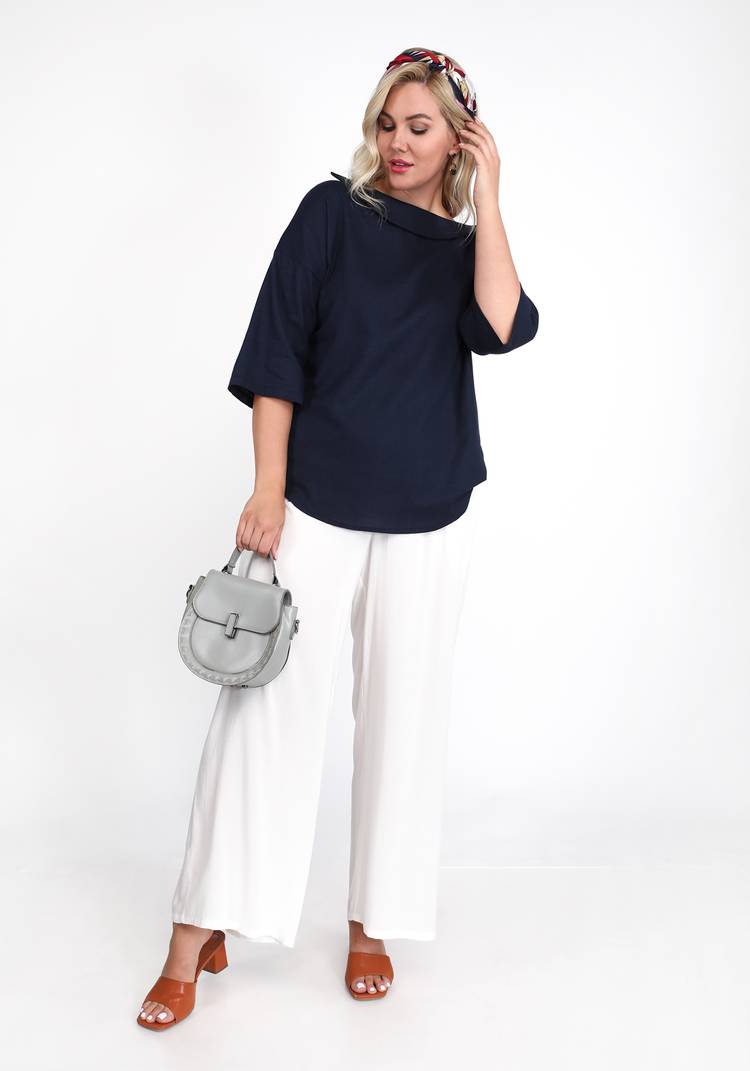 Блуза с декоративным воротом шир.  750, рис. 7