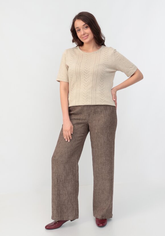 Джемпер из смесовой  пряжи Мия шир.  580, рис. 2