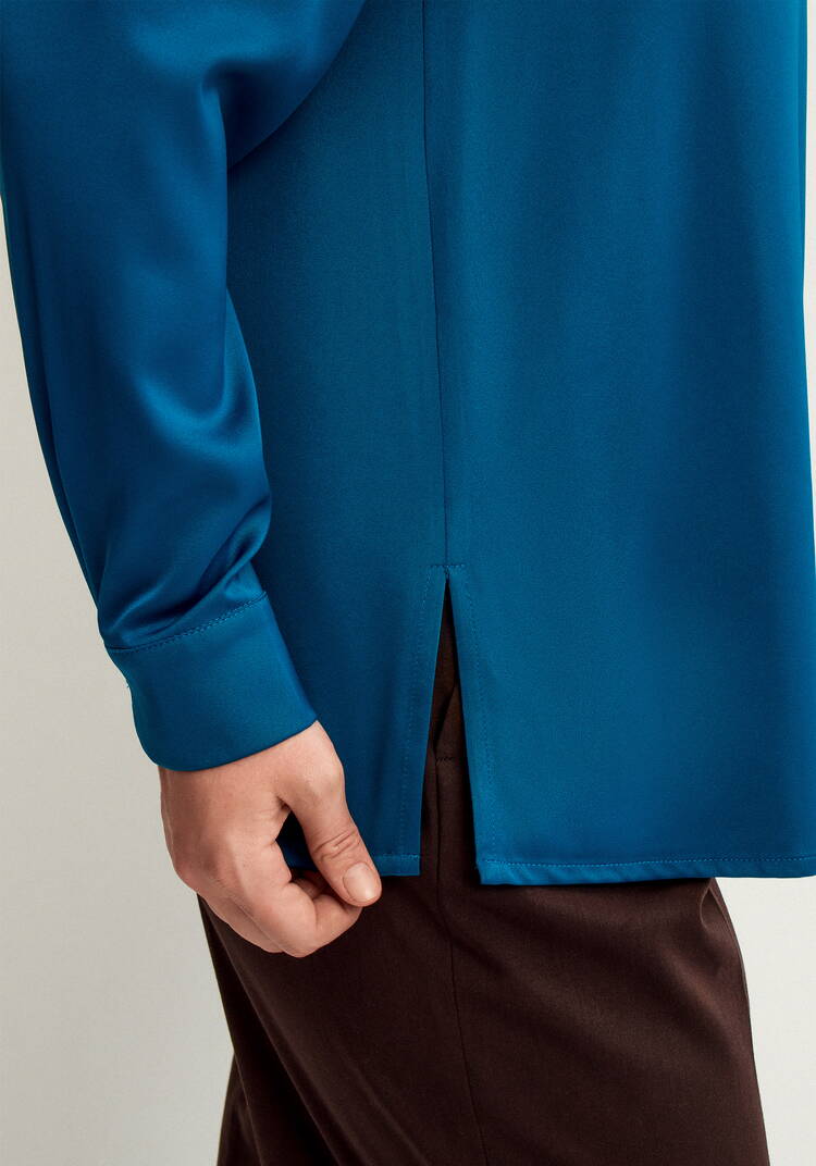 Блуза шелковая с отложным воротом шир.  750, рис. 14