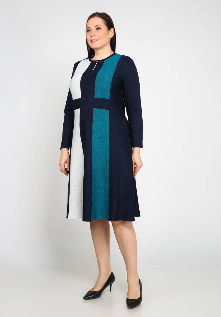 Платье с колор-блоками шир.  750, рис. 7