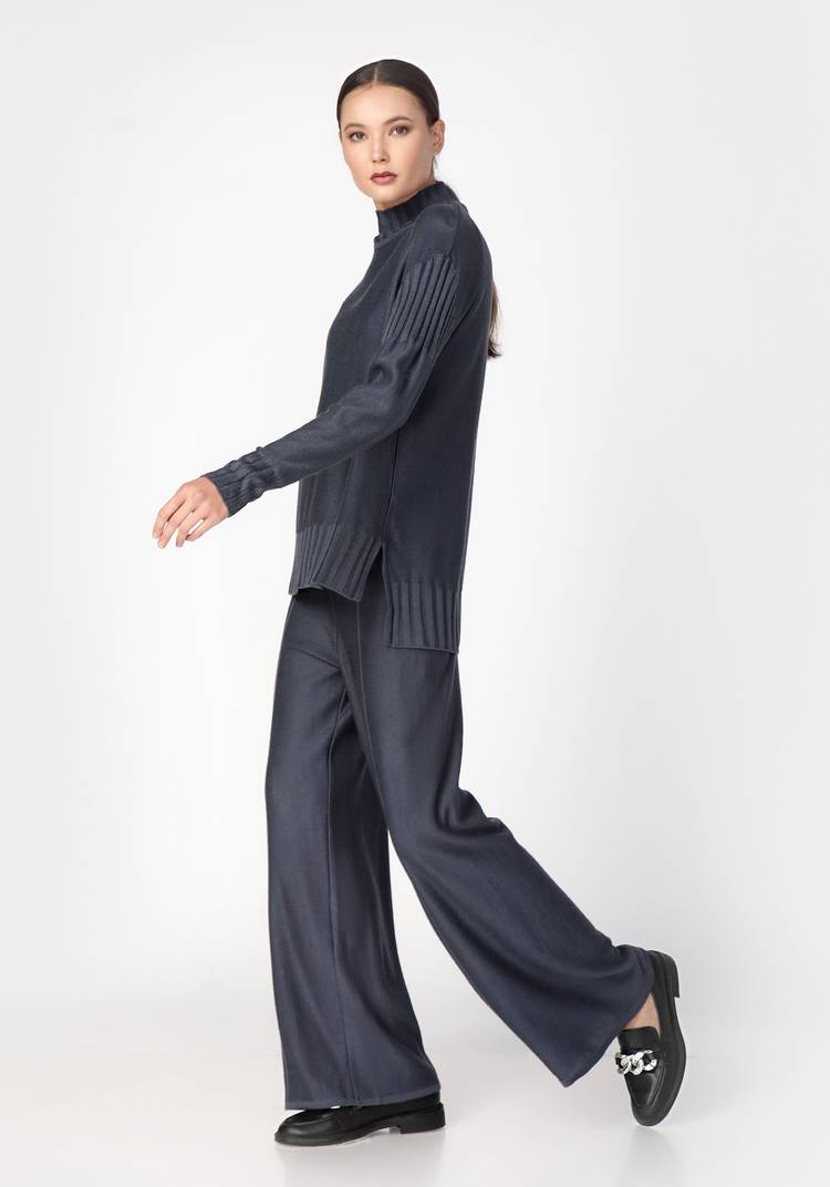 Брюки женские широкие однотонные шир.  750, рис. 7