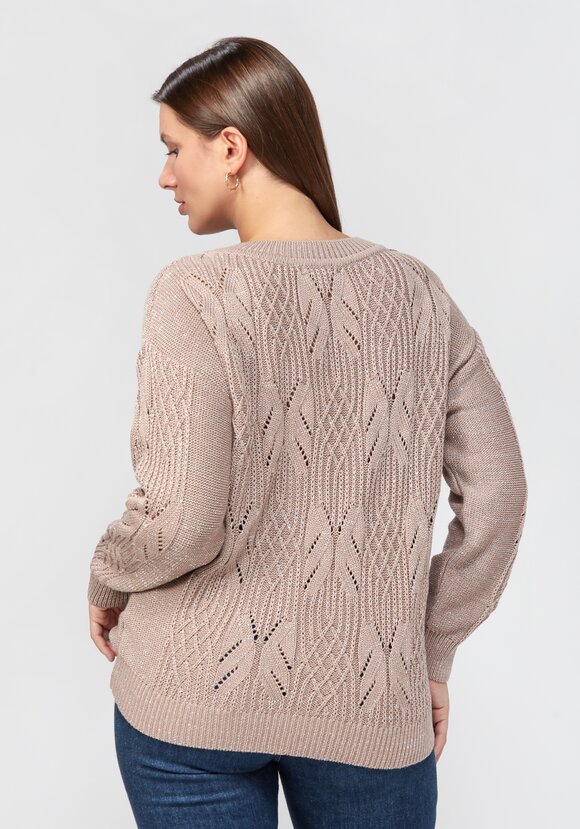 Джемпер ажурный на резинке шир.  580, рис. 3