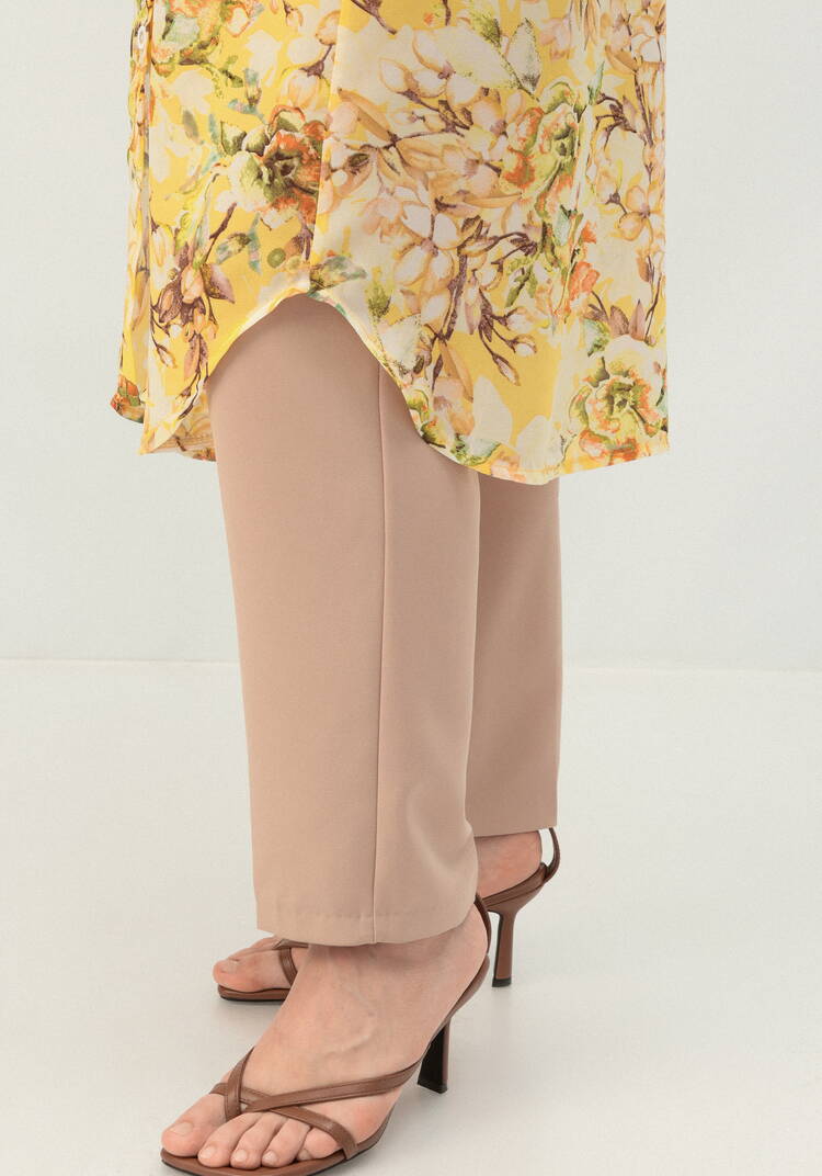 Рубашка удлинённая с цветочным принтом шир.  750, рис. 24