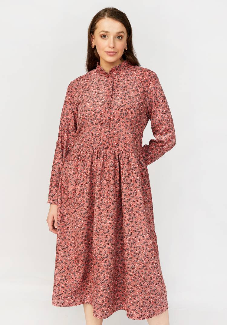 Платье свободного кроя со сборкой на талии шир.  750, рис. 5