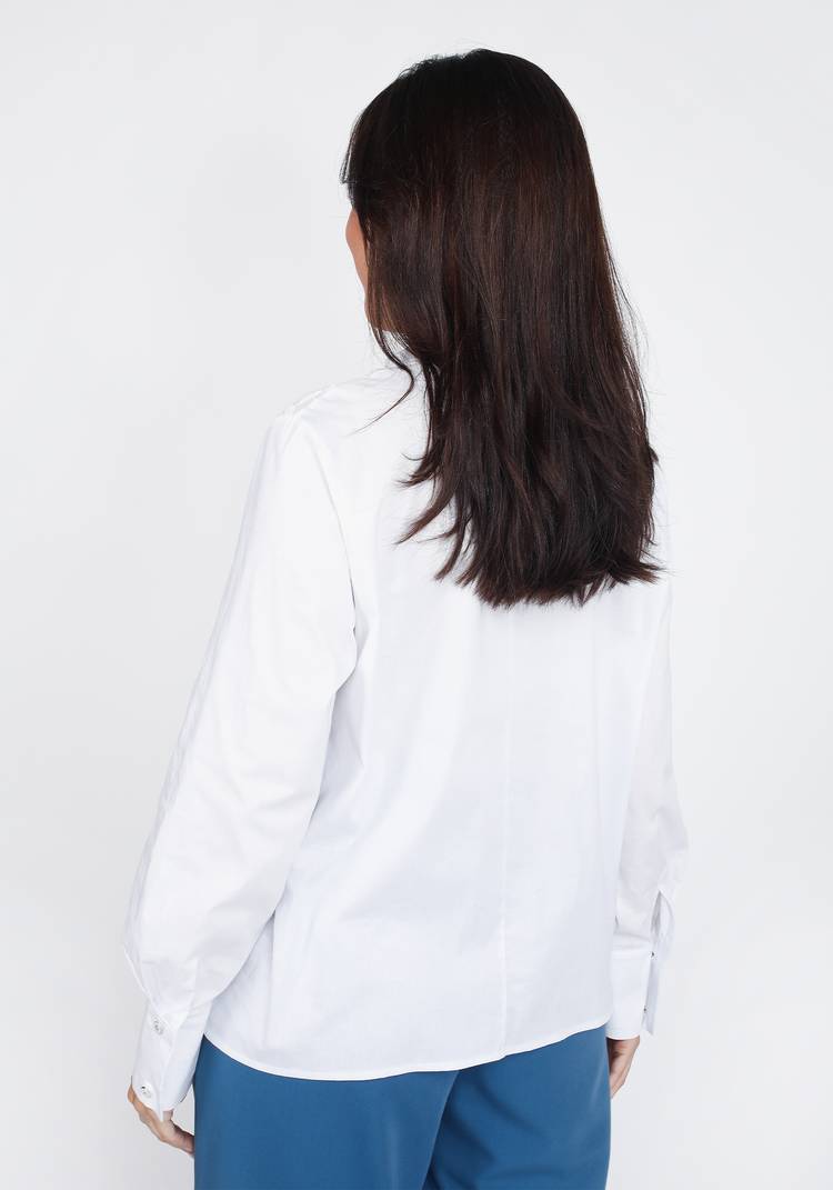 Блуза с вставками из шитья на шифоне шир.  750, рис. 5