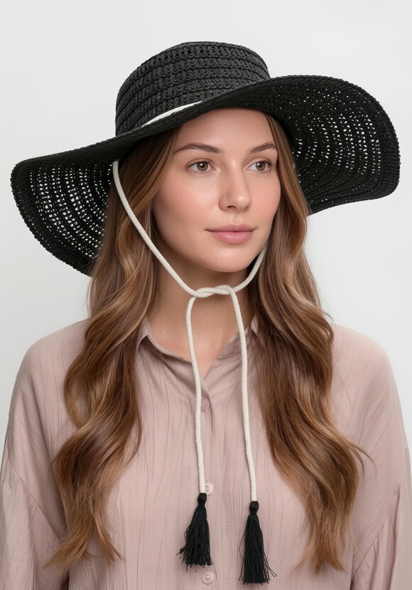 Шляпа соломенная с кисточками шир.  580, рис. 1