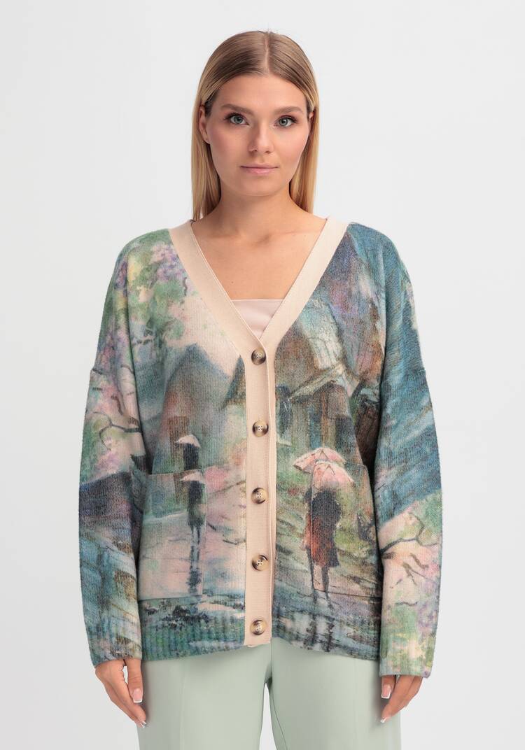 Кардиган на пуговицах Вивьен шир.  750, рис. 9