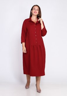 Платье-макси с английским воротником