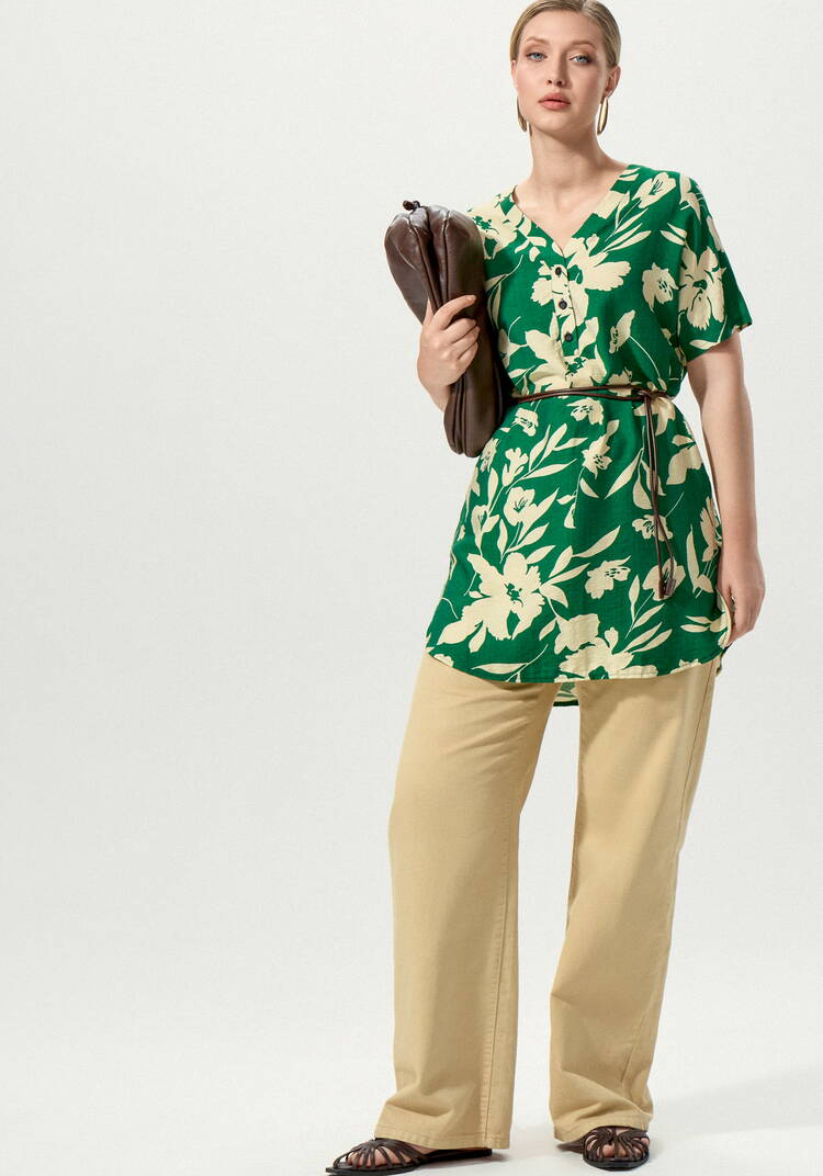 Туника на пуговицах с принтом шир.  750, рис. 7