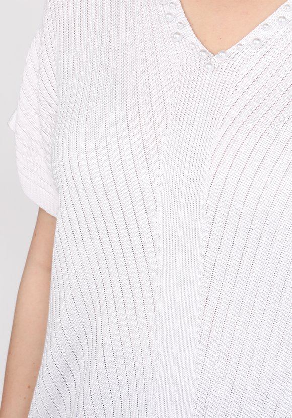 Туника свободного силуэта с отделкой бусинами шир.  580, рис. 12