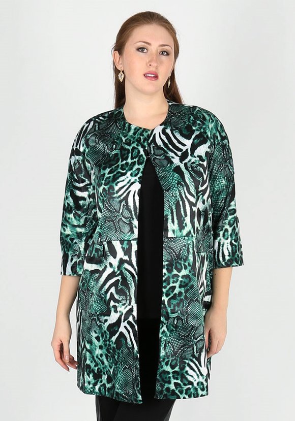 Кардиган на застежке с имитацией карманов шир.  580, рис. 1