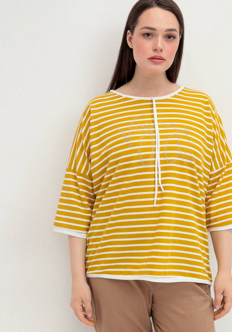 Блуза с декором из страз и рукавом 3/4 шир.  750, рис. 29