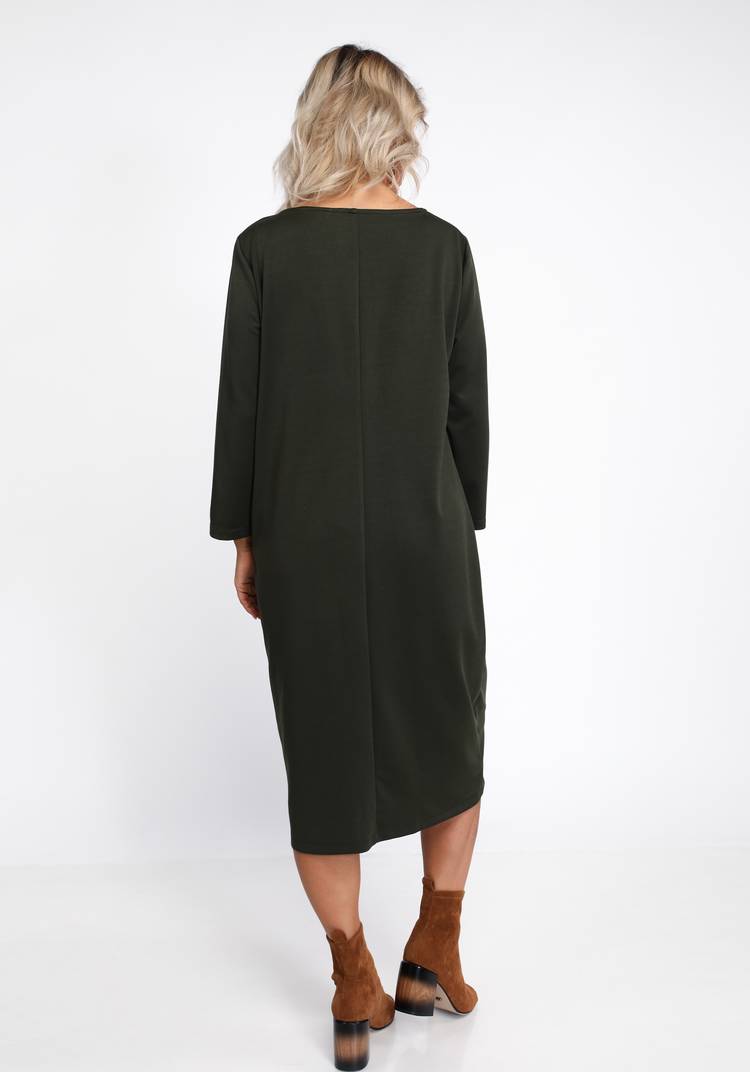 Платье однотонное с контрастной вставкой шир.  750, рис. 10