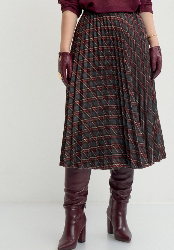 Юбка в клетку плиссированная шир.  580, рис. 2