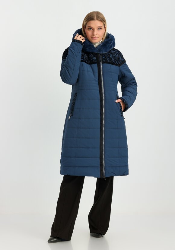 Куртка с принтом из флока шир.  580, рис. 1