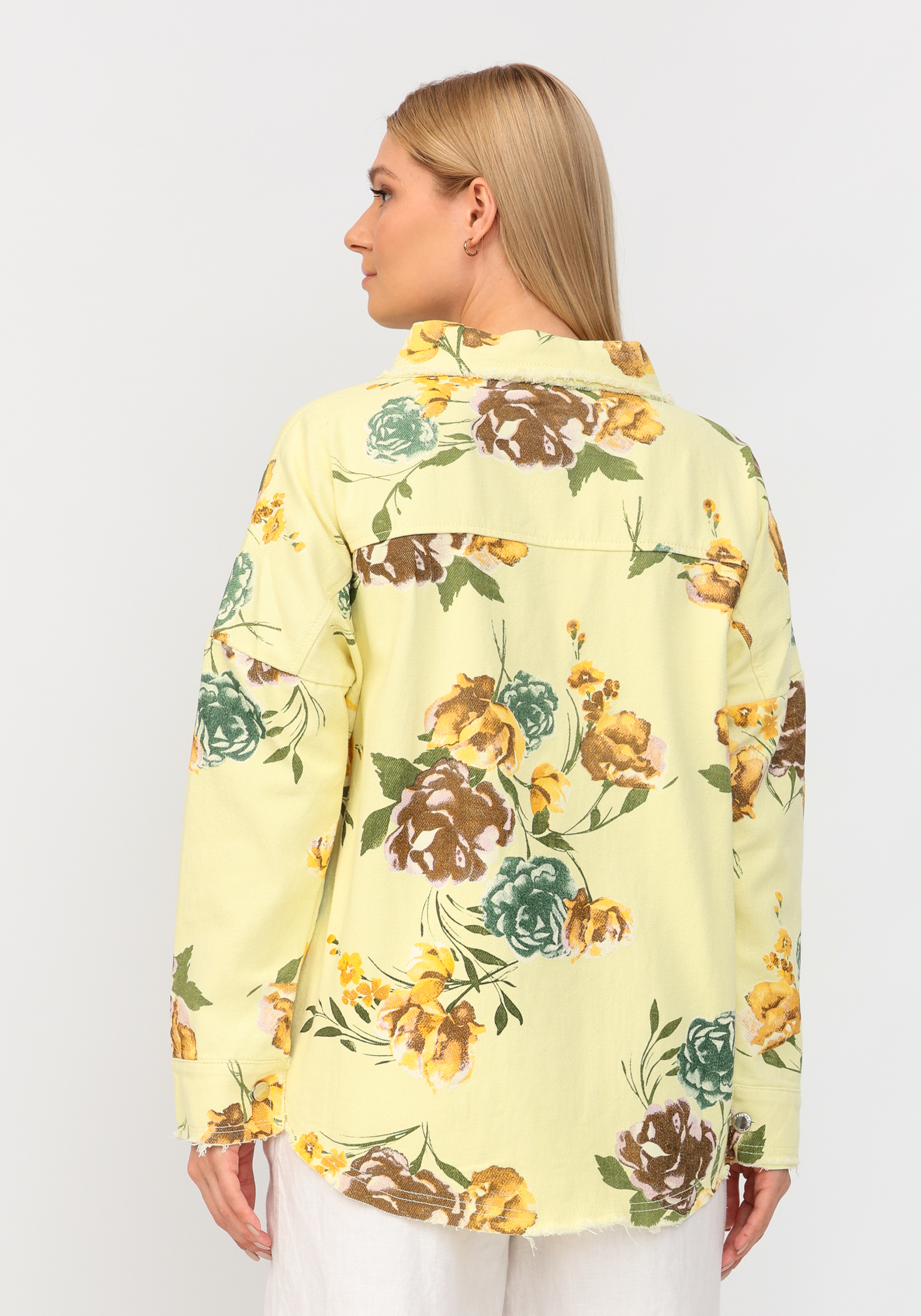 Джинсовая куртка с цветочным принтом No name, размер 48-50 - фото 9