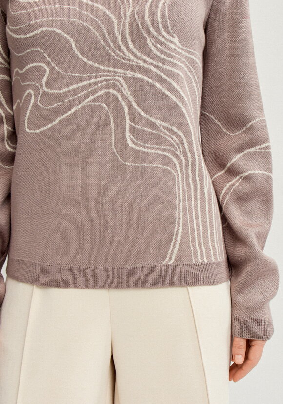 Джемпер с абстрактным рисунком Волны шир.  580, рис. 24