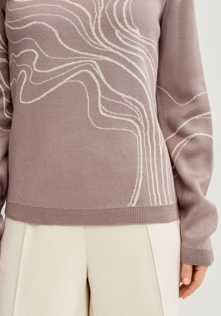 Джемпер с абстрактным рисунком Волны шир.  750, рис. 24