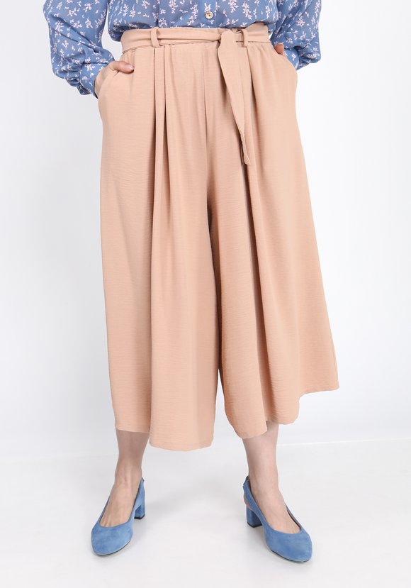 Брюки-кюлоты широкие с поясом шир.  580, рис. 7