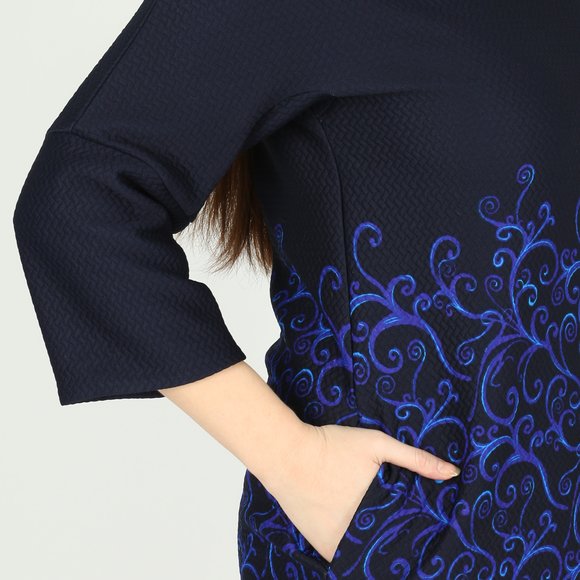 Платье с рукавом 3/4 и узором шир.  580, рис. 14