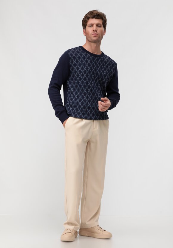 Джемпер в ромб с длинным рукавом шир.  580, рис. 2