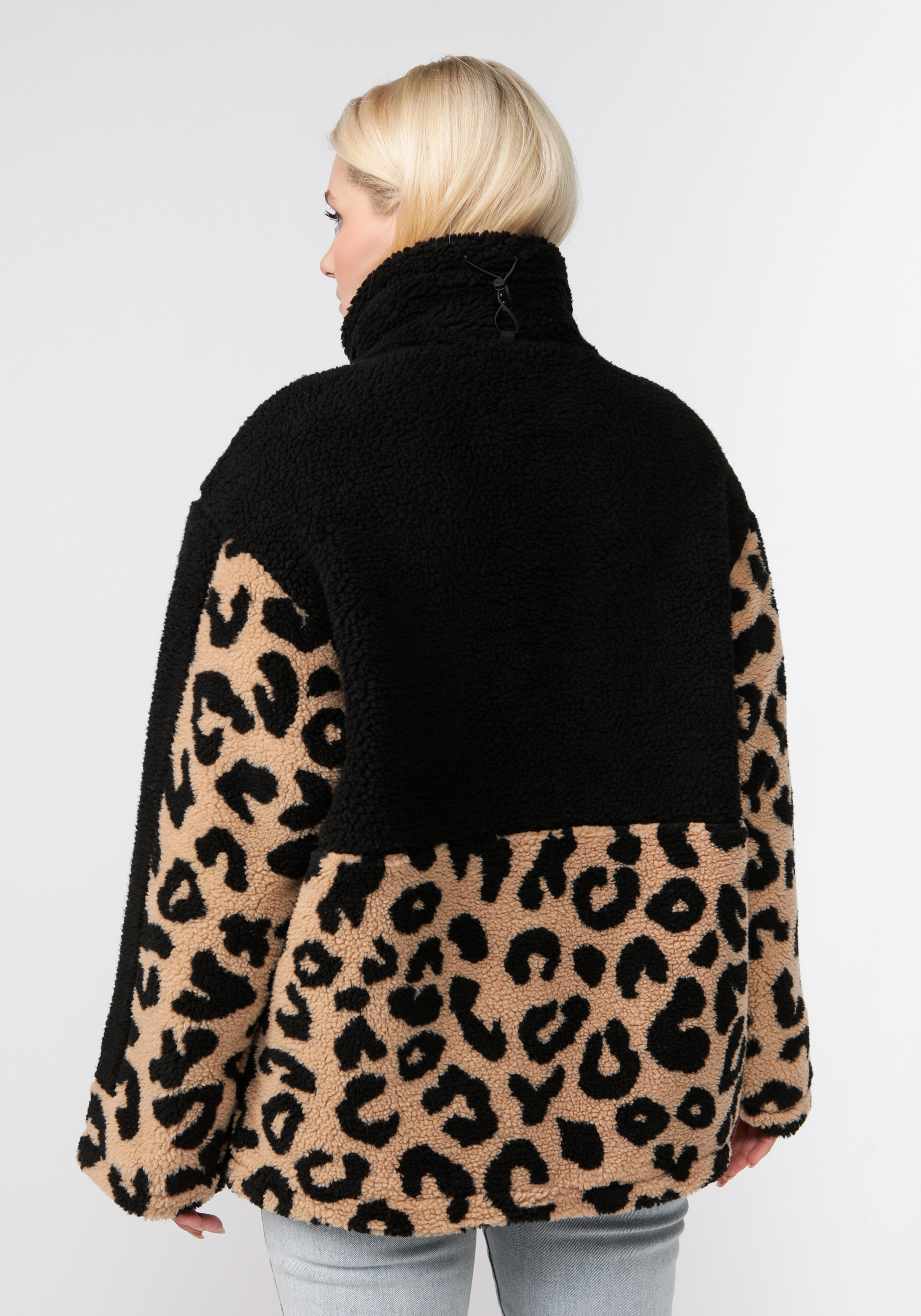 Куртка меховая с леопардовым принтом Zolinger, цвет коричневый, размер 50-56 - фото 3