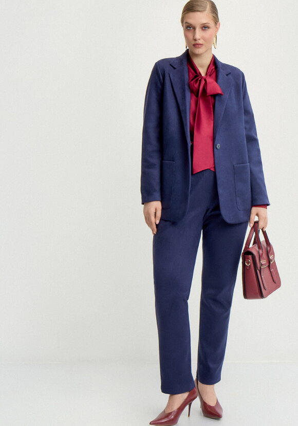 Пиджак одноборный замшевый шир.  580, рис. 8