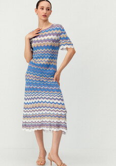 Платье с рисунком морской волны