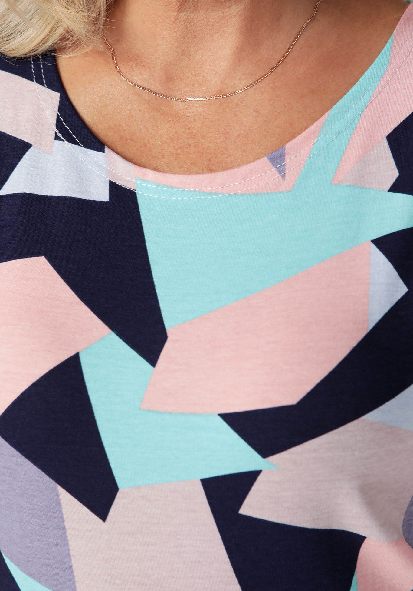 Блуза «Яркая иллюстрация», размер 54, цвет мультиколор - фото 9