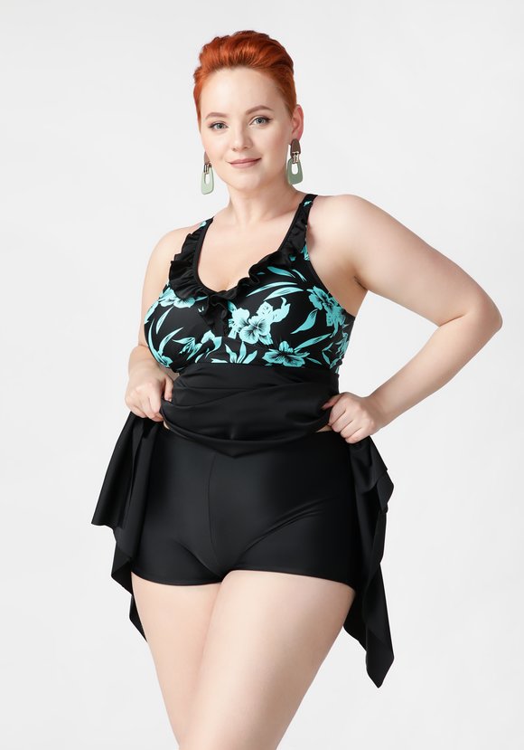 Купальник раздельный: шорты + топ шир.  580, рис. 16