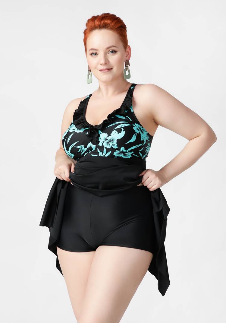 Купальник раздельный: шорты + топ шир.  750, рис. 16