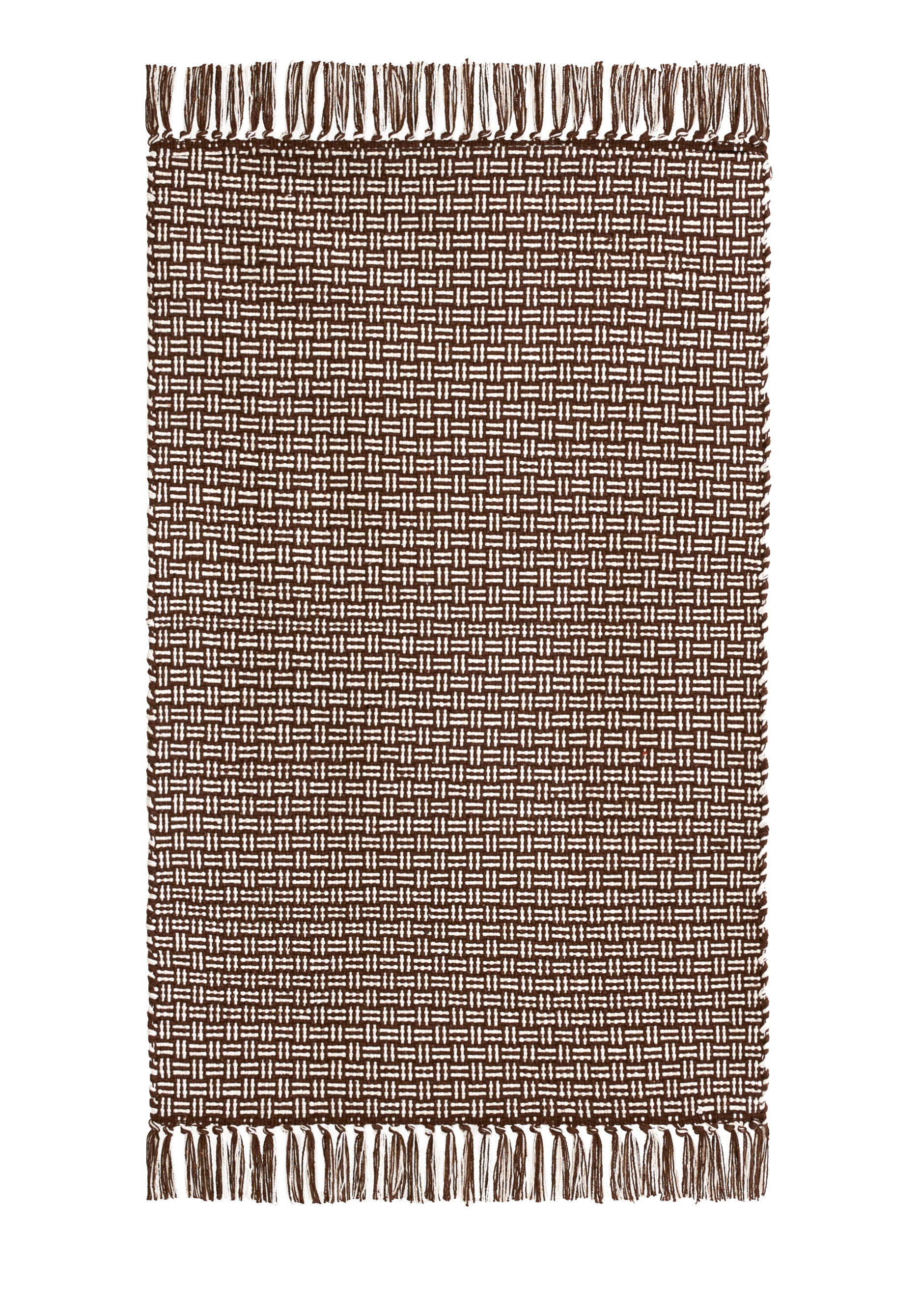 Коврик из хлопка с бахромой