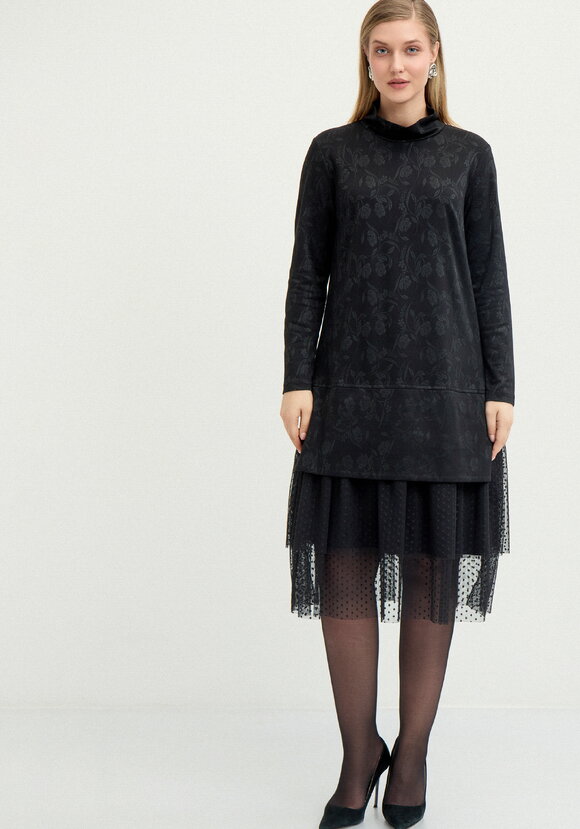 Платье с ярусами из сeтки шир.  580, рис. 11