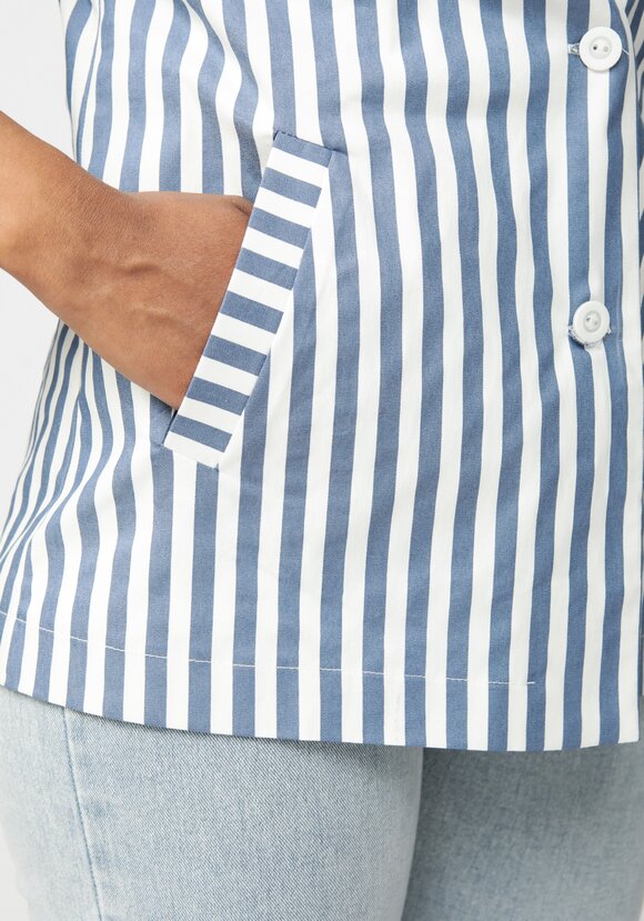 Пиджак в полоску с укороченным рукавом шир.  580, рис. 5