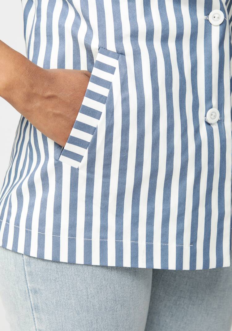 Пиджак в полоску с укороченным рукавом шир.  750, рис. 5