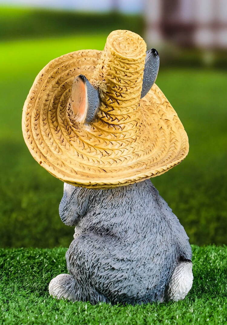 Садовая фигура Зайка в соломенной шляпе шир.  750, рис. 6