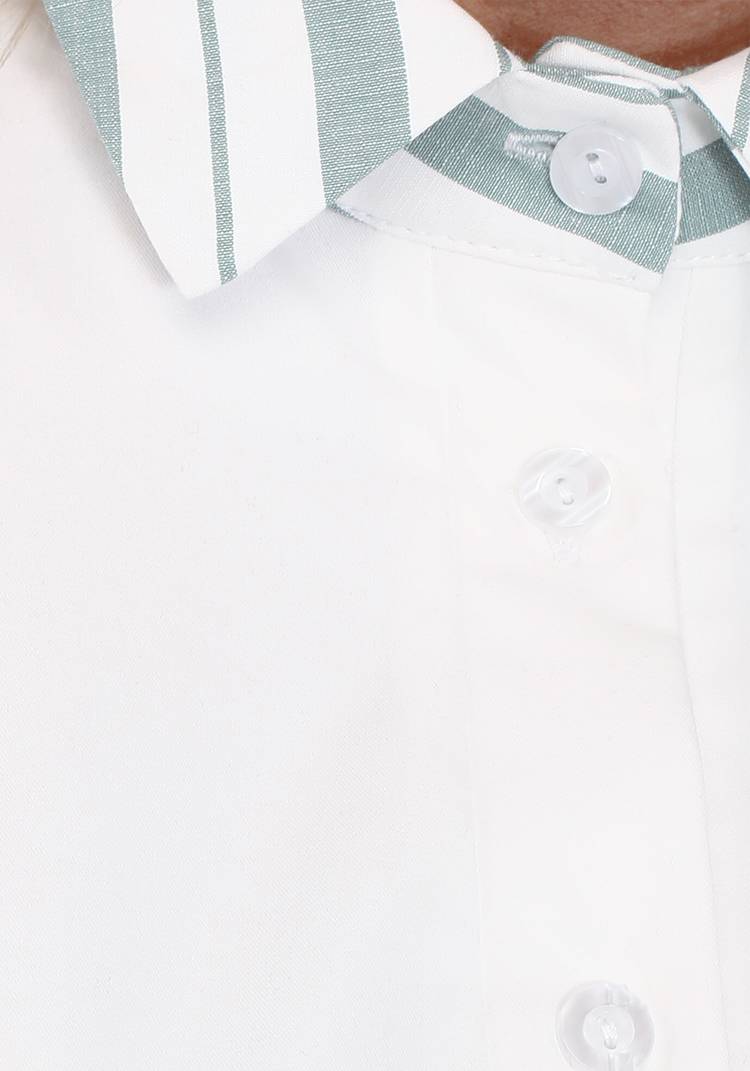 Блуза комбинированная в полоску шир.  750, рис. 4