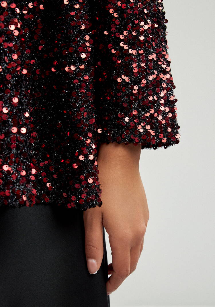 Блуза с мерцающими пайетками шир.  750, рис. 13