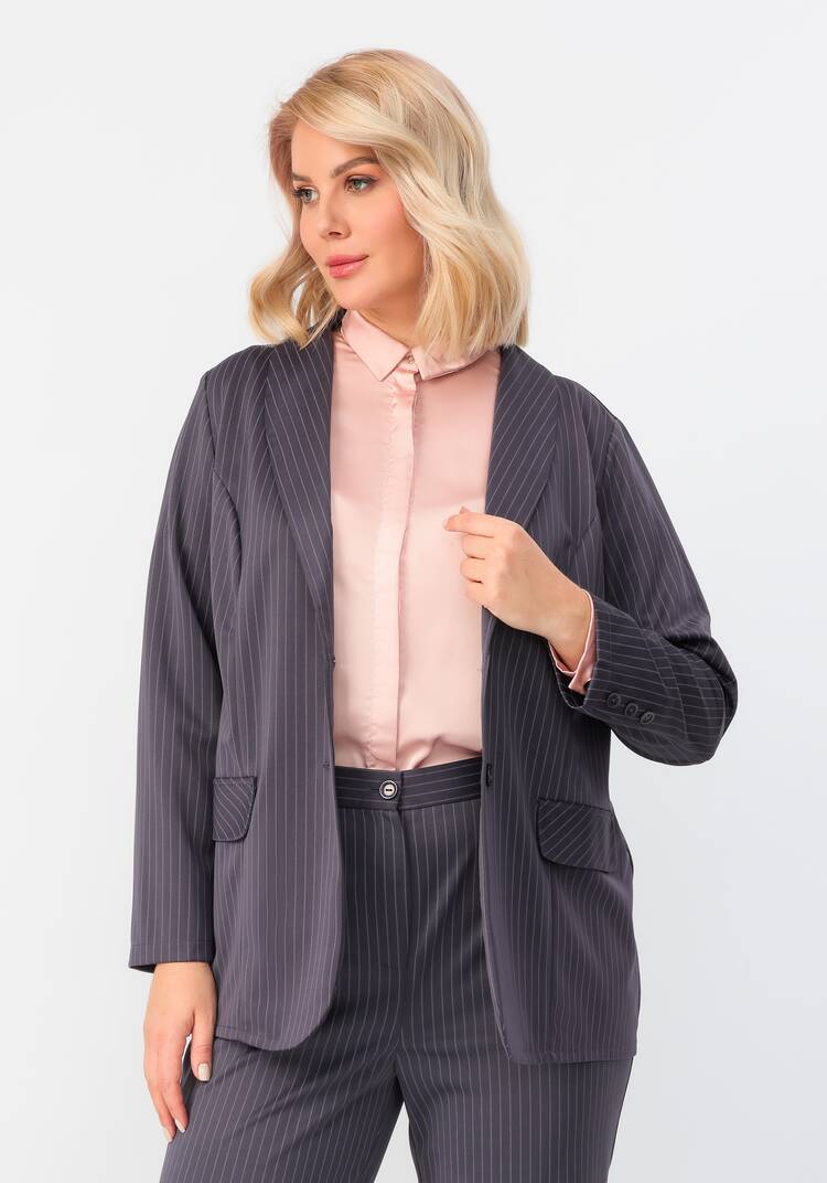 Пиджак однобортный в полоску шир.  750, рис. 47