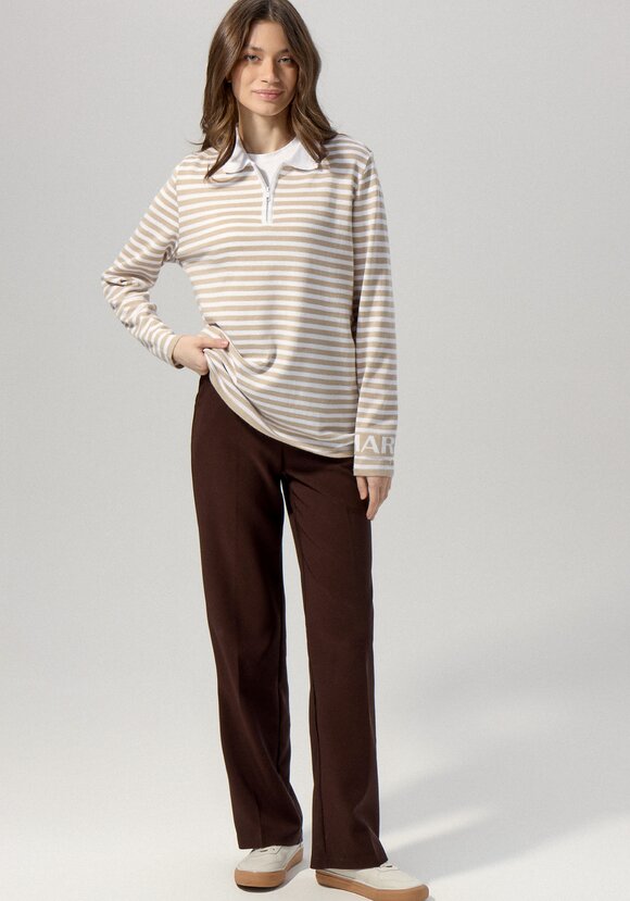 Поло в полоску на молнии шир.  580, рис. 21