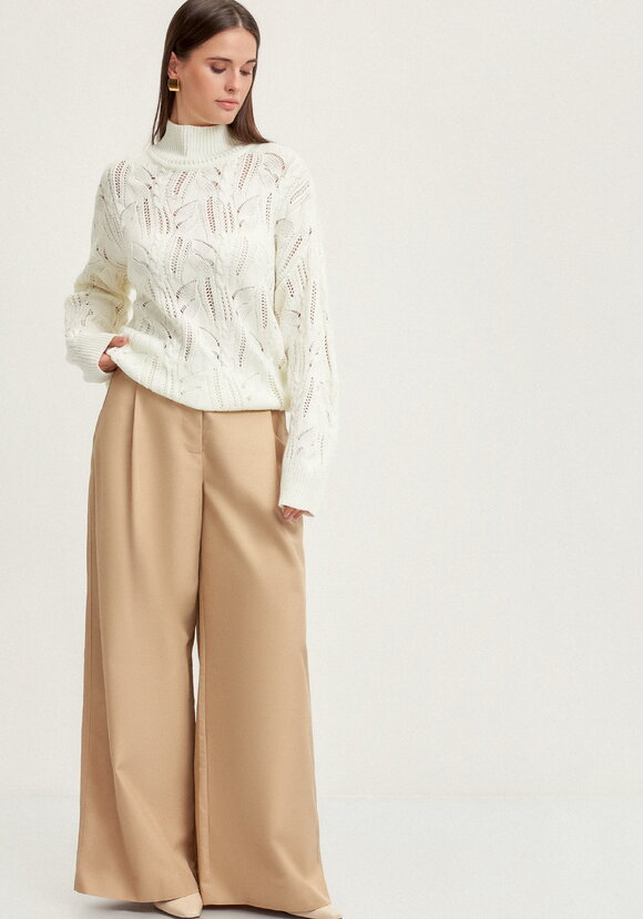 Джемпер с ажурными косами шир.  580, рис. 24