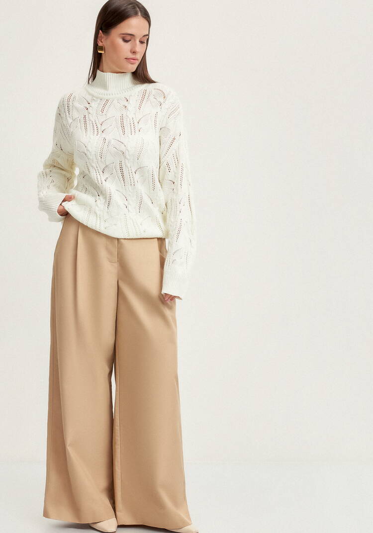 Джемпер с ажурными косами шир.  750, рис. 24