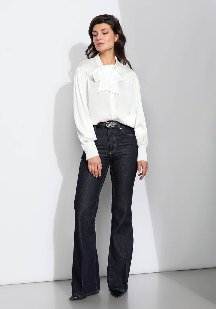 Блуза прямого силуэта с бантом шир.  750, рис. 11