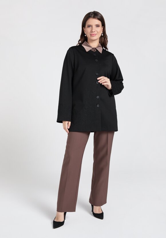 Кардиган прямого силуэта с вышивкой шир.  580, рис. 2